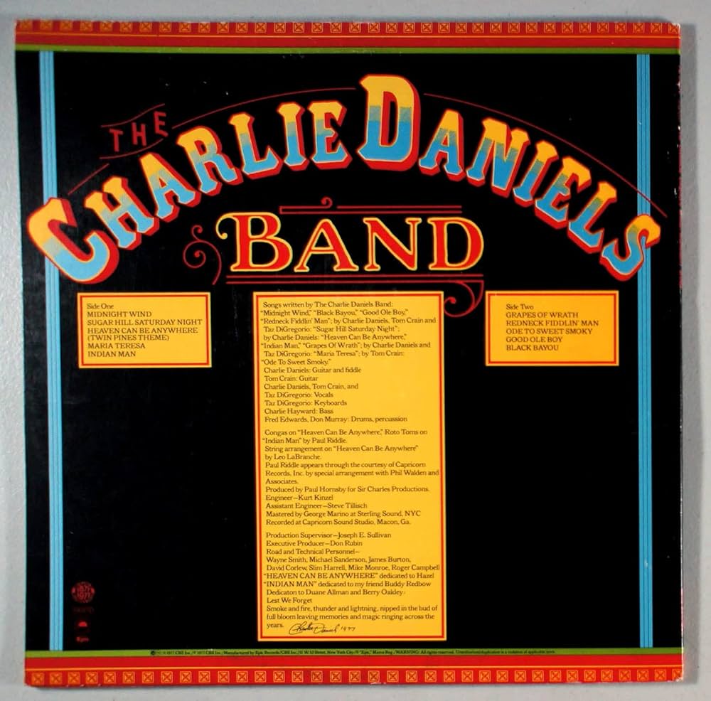 Amazon.com: Charlie Daniels Band - Midnight Wind Epic 34970